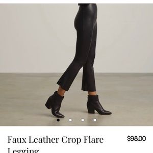 Commando Faux Leather Flared Cropped Leggings